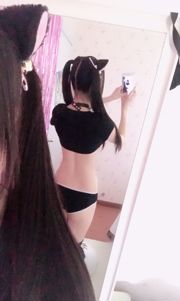 [WIFI COS] Cô gái buộc tóc đuôi ngựa đôi với nước sốt Saigao - mèo đen