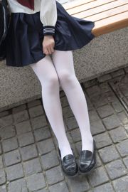 JK uniforme escolar de seda branca lindo pé [Fundação Sen Luo] [BETA-017]