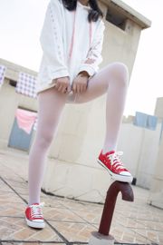 Xiao Ye "빨간 신발 흰색 실크 13D 흰색 실크"[선락 재단] JKFUN-056