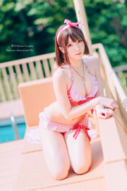 [COS Welfare] Weibo Girl Paper Cream Moon Shimo - Kato Megumi Swimsuit