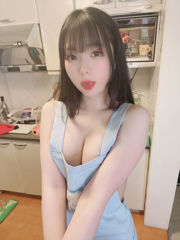 【福祉COS】WeiboGirlPaper Cream Moon Shimo-裸エプロン__∙（___）ʻ！