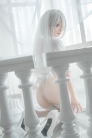 [Net Red COS] Anime Blogger Stupid Momo - 2B-biała suknia ślubna